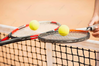 pngtree highquality photo of a couple holding tennis rackets on the court photo image 39589690